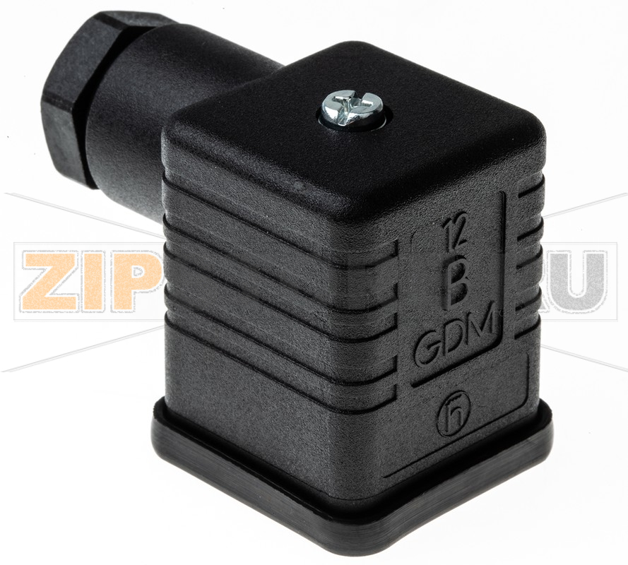Разъем соленоидный 250 В, 3P+E, DIN 43650 A, прямой Hirschmann RS GDM 3016 schwarz 