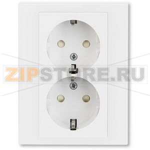 Розетка двойная, белая ABB 2CHH223457C6003 