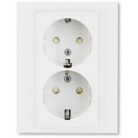 Розетка двойная, белая ABB 2CHH223457C6003