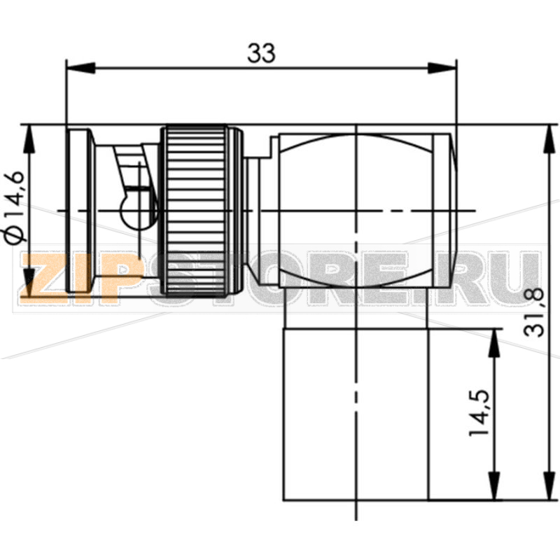 Разъем BNC, 50 Ом, 1 шт Telegärtner J01000A0065 