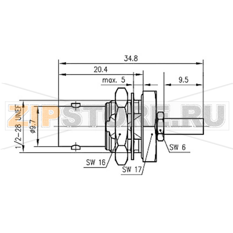Разъем BNC, 75 Ом, 1 шт Telegärtner J01003B5032 