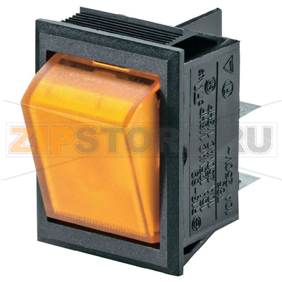 Переключатель клавишный 250 В/AC, 10 А, 2 x выкл/вкл, 1 шт SCI R13-69B-01 YE 