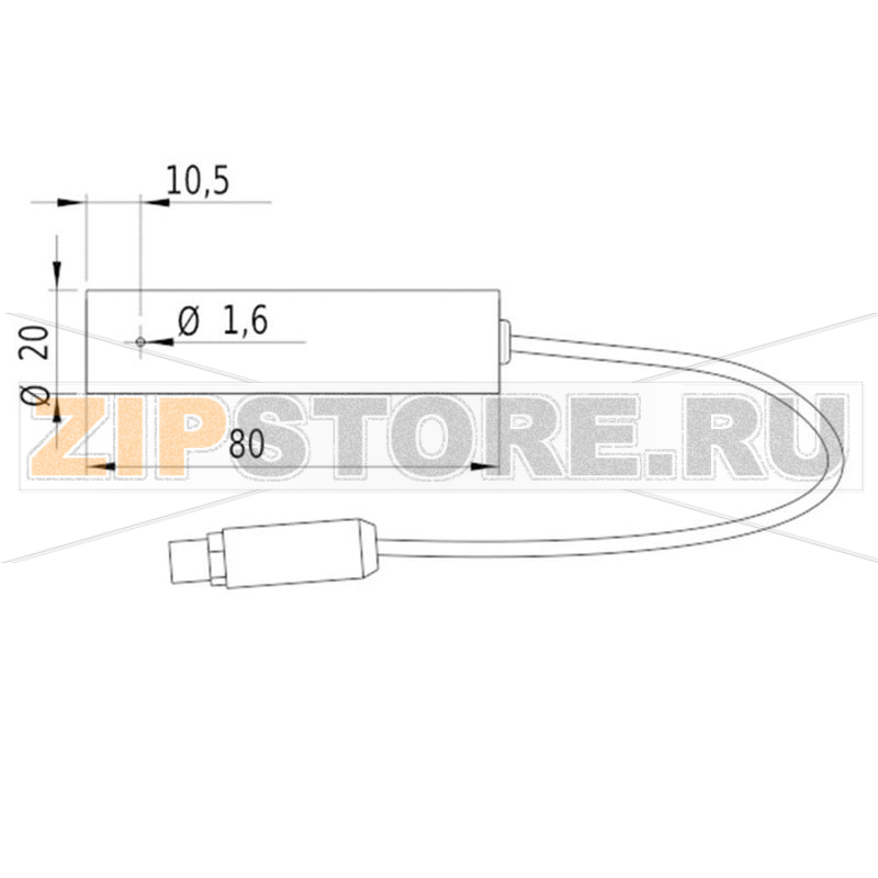 Модуль лазерный, зеленый, 15 МВт Picotronic LD532-15-24(20x80)45-PL-C3000 