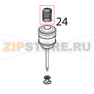 Spring for motor frappè blender Vema FL 2005 Spring for motor frappè blender Vema FL 2005Запчасть на деталировке под номером: 24