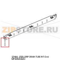 Stainl. steel drip drain tube INT-D=6 Unox XVC 505