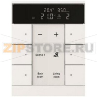 Регулятор комнатной температуры с датчиками CO2/влажности, 6-клавишный, SBC/U6.0.1-884, белый ABB 2CKA006330A0060