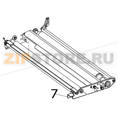 Latch assembly for peel roller release RH Zebra 170PAX4 Latch assembly for peel roller release RH Zebra 170PAX4Запчасть на деталировке под номером: 7