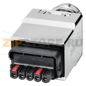 Power Plug PRO 5-pole Push Pull Power connector with Metal housing for on-site mounting (Packaging unit 1 connector) Siemens 6GK1907-0AB11-6AA0 
