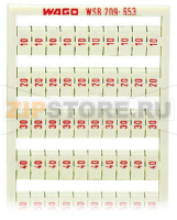 Маркировочная карта WSB; в картах; МАРКИРОВАНО; 10, 20 ... 50 (20 каждого); not stretchable; Вертикальная маркировка; с креплением на защелке; белые Wago 209-653