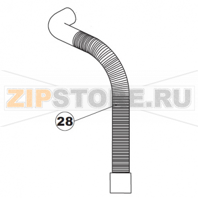 Drain Hose Apach AC800           Drain Hose Apach AC800Запчасть на сборочном чертеже под номером: 28Название запчасти Apach на итальянском языке: Drain Hose Apach AC800