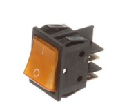 SW DPST 20A/125V ORG LGHT