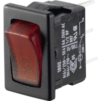 Переключатель клавишный 250 В/AC, 6 А, 1 x выкл/вкл, 1 шт Marquardt 01800.1104-02