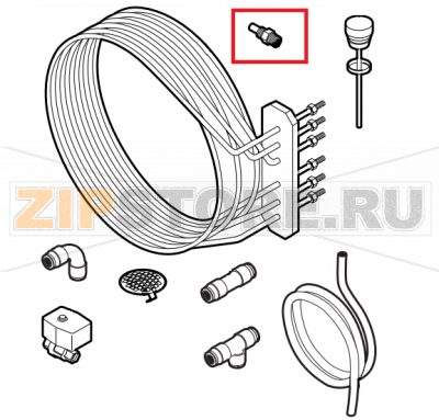 Steam quenching nozzle ø 1 Lainox ME061T    Steam quenching nozzle ø 1 Lainox ME061TЗапчасть на сборочном чертеже под номером: 5Название запчасти на английском&nbsp;языке: Steam quenching nozzle ø 1 Lainox ME061T