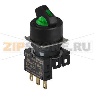 Переключатель селекторный, Ø отверстия: 16 мм Autonics S16SR-S2GC 