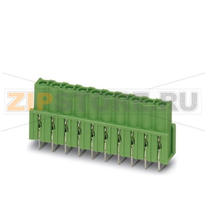Ответная часть разъема Phoenix Contact ICV 2,5/ 6-G-5,08 Номинальный ток: 12 А, Расчетное напряжение (III/2): 320 В, Полюсов: 6, Размер шага: 5,08 мм, Цвет: зеленый, Поверхность контакта: олово, Монтаж: пайка.Минимальный заказ: 50 шт.Упаковка: 50 шт.