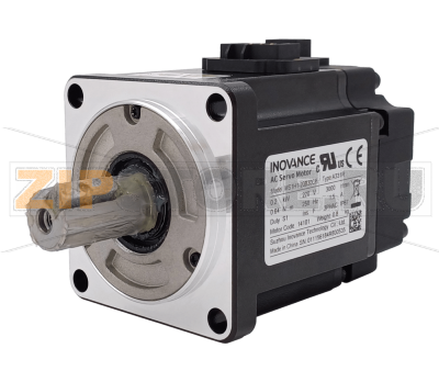 Серводвигатель 220 В, 3000 об/мин, 0.64 Н·м, 0.2 кВт, фланец: 60 мм, IP67, без тормоза Inovance MS1H1-20B30CB-A331R-INT 