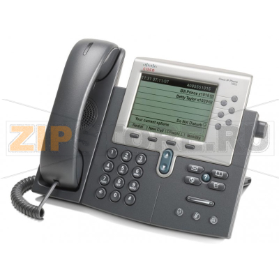IP-телефон 48 В/DC, 2xFE (PoE), 6 линий, SIP/SCCP, 320x222 пкс, RJ-9 Cisco CP-7962G 