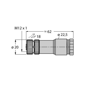 Разъем разборный Turck BWS8151-12.5 