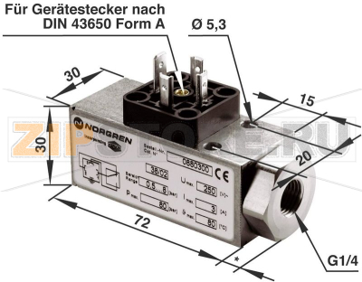 Пневмовыключатель давления, G1/4, 1-16 бар Norgren 880400 