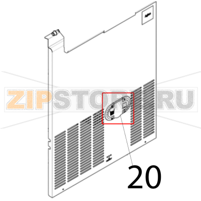 Plastic cover Scotsman B 7040 Plastic cover Scotsman B 7040Запчасть на деталировке под номером: 20