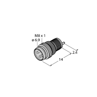 Розетка фланцевая M8x1/Ø8 мм Turck ESGP4P