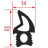Уплотнитель двери 248 LineMiss XCH030 Unox XF 133 - Уплотнитель двери 248 LineMiss XCH030 Unox XF 133