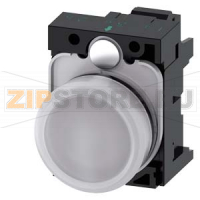 СВЕТОВОЙ ИНДИКАТОР, 22MM, КРУГЛЫЙ, ПЛАСТИК, БЕЛЫЙ МАТОВЫЙ РАССЕИВАТЕЛЬ, С ДЕРЖАТЕЛЕМ, МОДУЛЬ ПОДСВЕТКИ С ИНТЕГРИРОВАННЫМ СВЕТОДИОДОМ 110V AC,  ПРУЖИННЫЕ КЛЕММЫ, С ГРАВИРОВКОЙ ЛАЗЕРОМ, UPPER CASE Siemens 3SU1103-6AA60-3AA0-Z&nbsp;Y11