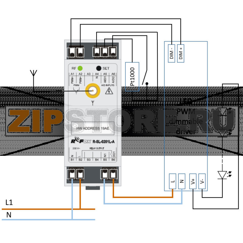 TECO R-SL-0201L-A, relay module and PWM 