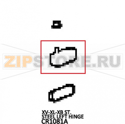 St. Steel left hinge Unox XL 415 St. Steel left hinge Unox XL 415Запчасть на деталировке под номером: 23Название запчасти на английском языке: St. Steel left hinge Unox XL 415