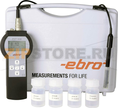 PH-метр, от -10 до 100°C, ± 0.1°C, 0-14 pH Ebro PHT 830 Set 2 