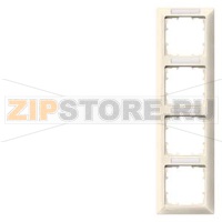 DELTA LINE ЭЛЕКТРИЧЕСКИЙ БЕЛЫЙ РАМКА  4-МЕСТНАЯ 293X80MM ВЕРТИКАЛЬНАЯ С ПОЛЕМ ДЛЯ НАДПИСИ Siemens 5TG2584-2