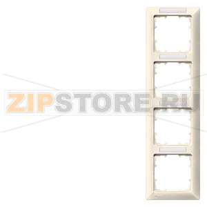 DELTA LINE ЭЛЕКТРИЧЕСКИЙ БЕЛЫЙ РАМКА  4-МЕСТНАЯ 293X80MM ВЕРТИКАЛЬНАЯ С ПОЛЕМ ДЛЯ НАДПИСИ Siemens 5TG2584-2 