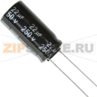 Конденсатор электролитический 10 µF, 400 V, 20 %, (ØxL) 10x7.3 мм, 1 шт Panasonic EEU-ED2G100