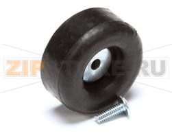 2 1/2 DIA RUBBER FOOT W/WASH 