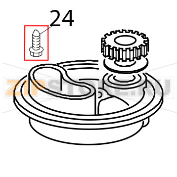 Screw special KitchenAid 5K45SSEWH Screw special KitchenAid 5K45SSEWHЗапчасть на деталировке под номером: 24