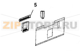 Щиток пластиковый Unox XF 043 Оригинальное название запчасти: VM1950A - PLASTIC DRIP FLAP Unox XF 043 На деталировке запчасть Unox XF 043 под номером: 5