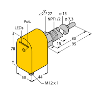 Датчик потока погружного типа с оценочной электроникой Turck FCS-N1/2A4P-LIX-H1141/L080