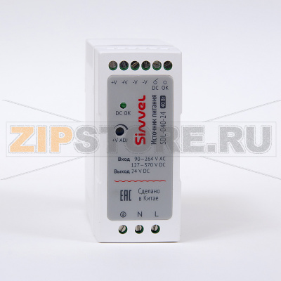 Блок питания 40 Вт, 90-264 В/AC, 127-370 В/DC, пластиковый корпус Sinvel SDL-040-24 