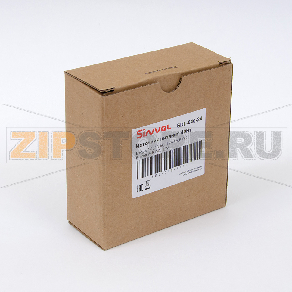 Блок питания 40 Вт, 90-264 В/AC, 127-370 В/DC, пластиковый корпус Sinvel SDL-040-24 