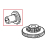 Gear, Attachment Hub Bevel (23T) KitchenAid K45SS