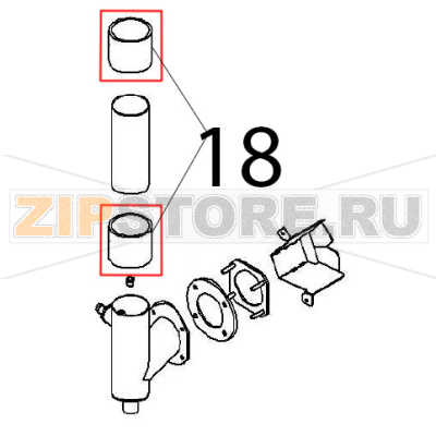 Silicone hose Ø: 58.5 Angelo Po FX61E1 Silicone hose Ø: 58.5 Angelo Po FX61E1Запчасть на деталировке под номером: 18