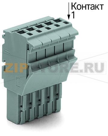 1-проводниковая розетка; 2,5 мм; 13-пол.; 2,50 mm; серые Wago 2022-113 