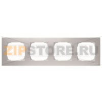 Рамка четырехместная, серебристый алюминий ABB 2CLA857400A1301