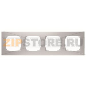 Рамка четырехместная, серебристый алюминий ABB 2CLA857400A1301 