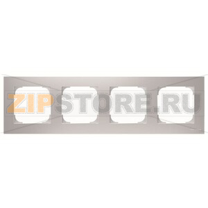 Рамка четырехместная, серебристый алюминий ABB 2CLA857400A1301 