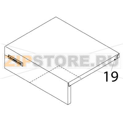 Front panel (upper) Hoshizaki IM-65NE Front panel (upper) Hoshizaki IM-65NEЗапчасть на деталировке под номером: 19