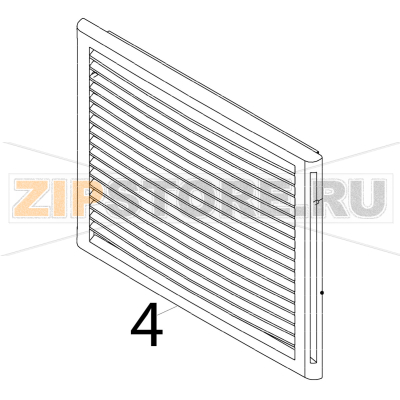 Louver Hoshizaki IM-65NE Louver Hoshizaki IM-65NEЗапчасть на деталировке под номером: 4