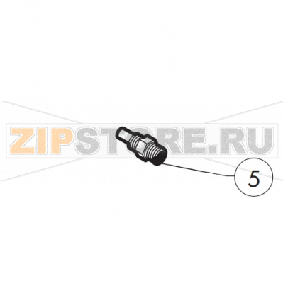 Steam quenching nozzle ø 1 Lainox MVE051P                                                                                               Steam quenching nozzle ø 1 Lainox MVE051PЗапчасть на сборочном чертеже под номером: 5Название запчасти на итальянском языке языке: Steam quenching nozzle ø 1 Lainox MVE051P

