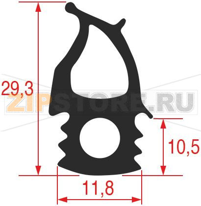 УПЛОТНИТЕЛЬ ДВЕРЦЫ ПЕЧИ 1475X660 MM 