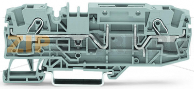 2-проводные базовые клеммы; для DIN-рейки 35 x 15 и 35 x 7,5; 3; Push-in CAGE CLAMP®; 6,00 mm; серые Wago 2006-1661 